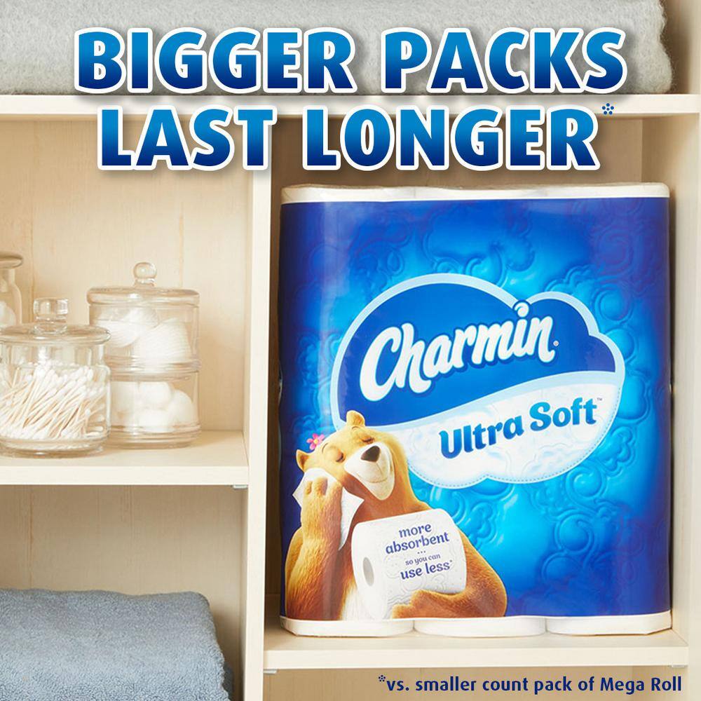 Charmin Ultra-Soft Toilet Paper Rolls (275-Sheets Per Roll) (12-Mega Plus Rolls) 003077201600