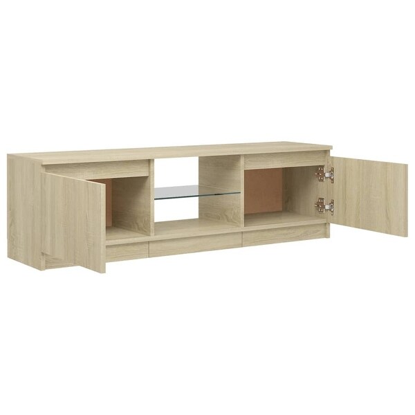 TV Cabinet with LED Lights Sonoma Oak 47.2