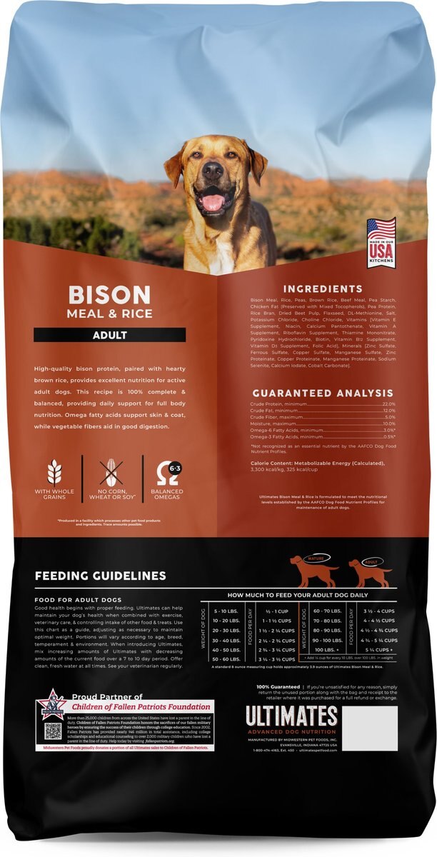 Ultimates Bison and Rice Dry Dog Food