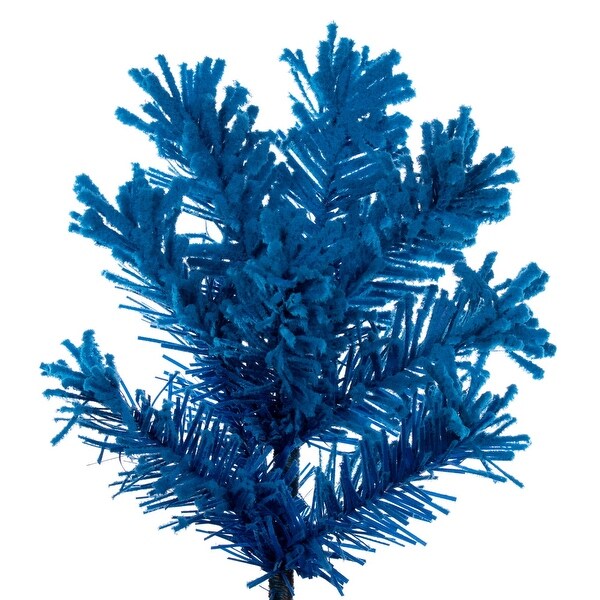 Vickerman 6.5' x 27 Flocked Turquoise Fir Artificial Unlit Pencil Christmas Tree.