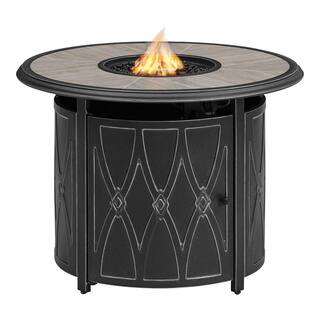 Home Decorators Collection Kendrick 35.04 in. x 25.20 in. Steel Round Propane Gas Firepit FHTS80284