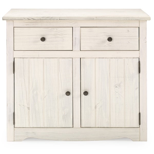 Wood Buffet Sideboard White Distressed | Furniture Dash - N/A