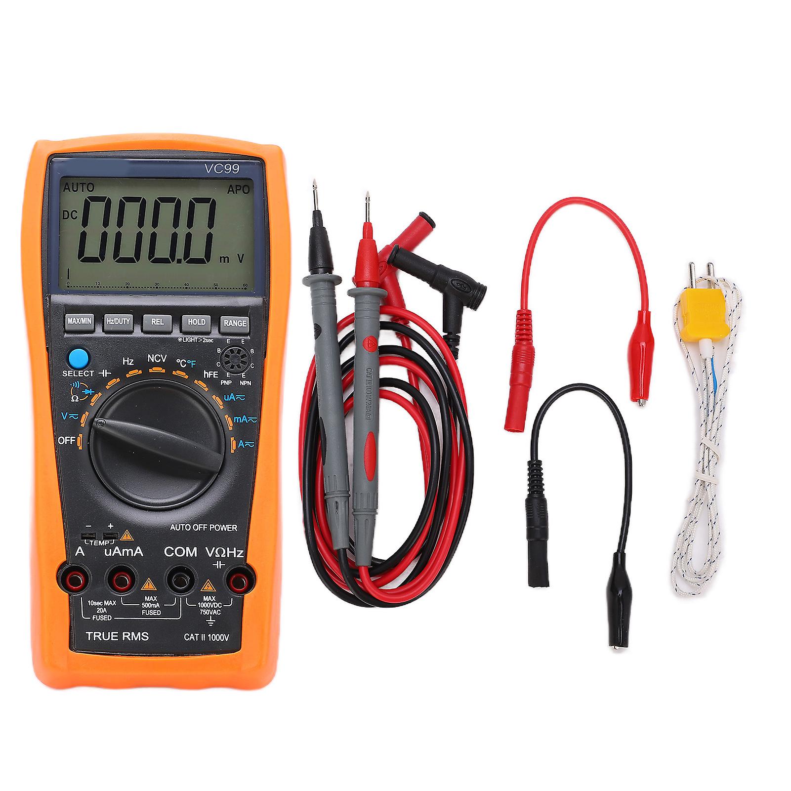 Vc99 6000 Count Multimeter Led Digital Multimeter With Ncv And High Accuracy Multifunction And Durable For Electricity Test