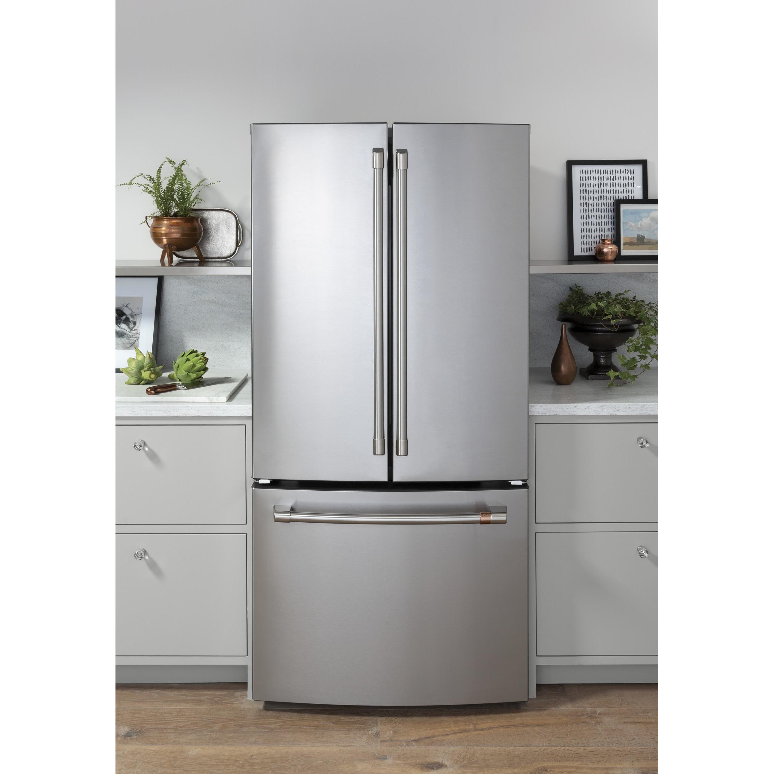 Café 33-inch, 18.6 cu. ft. Counter-Depth French 3-Door Refrigerator CWE19SP2NS1