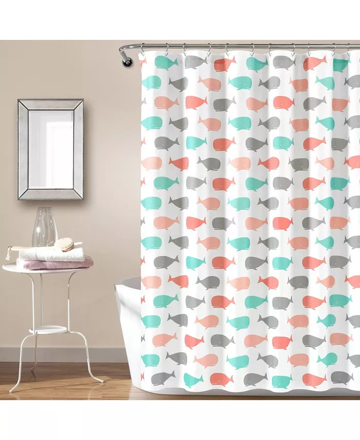 Macys Whale Shower Curtain for Kids  72 x 72