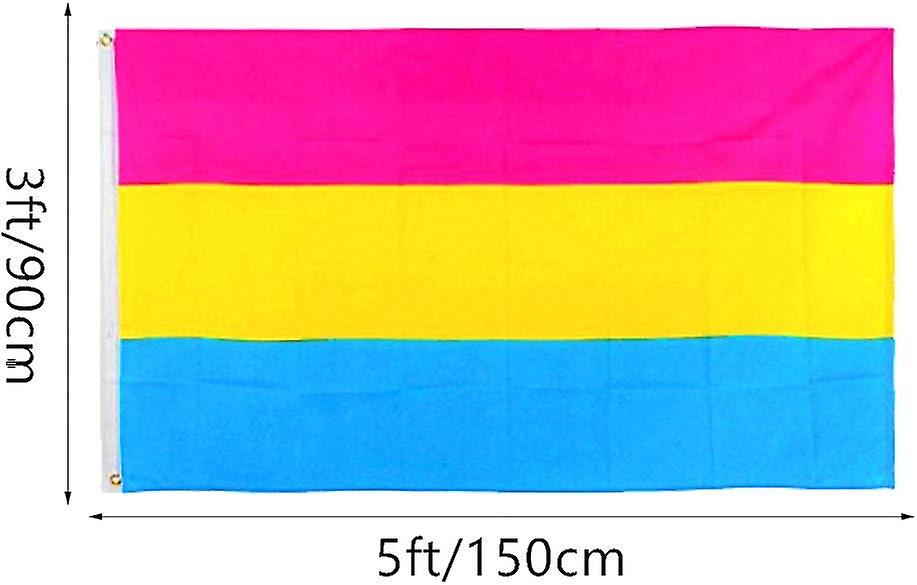 3x5 Ft Pansexual Pride Flag   Omnisexual Lgbt Flag   Rainbow Flag   Bright Colors And Anti fading Materials   Quality Assurance