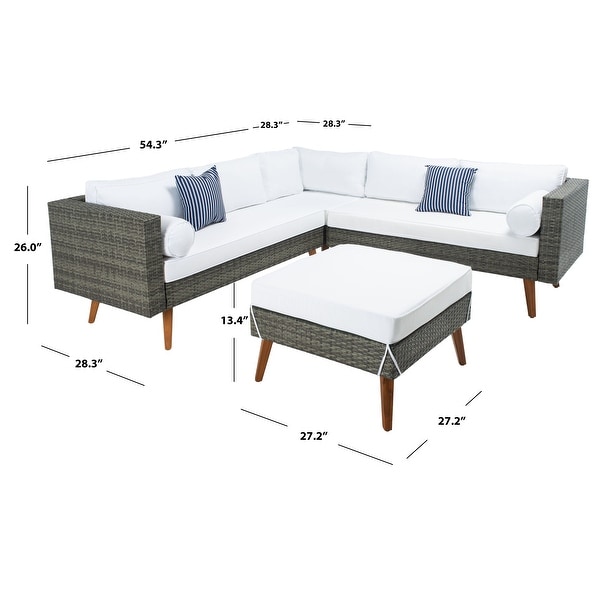 SAFAVIEH Outdoor Living Analon Outdoor Sectional Set