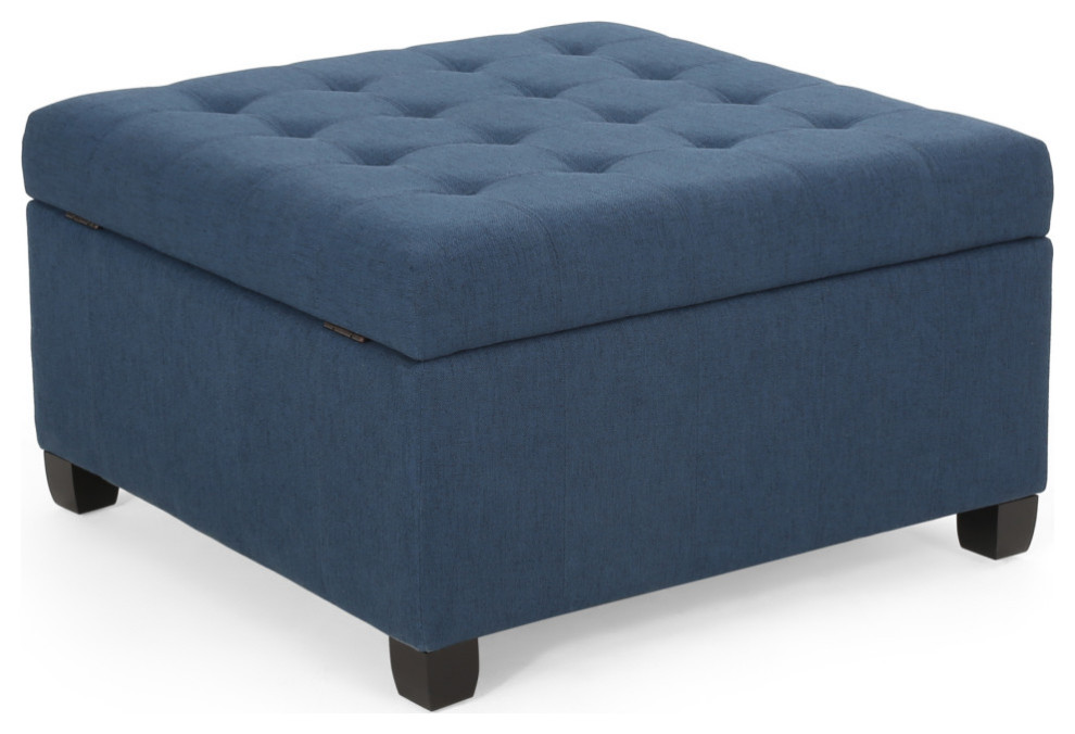 Lastoro Contemporary Tufted Storage Ottoman   Transitional   Footstools And Ottomans   by GDFStudio  Houzz