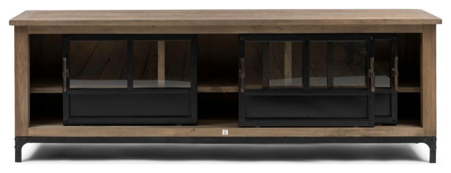 Ash Wood TV Cabinet  Rivièra Maison The Hoxton   Industrial   Entertainment Centers And Tv Stands   by Oroa   Distinctive Furniture  Houzz