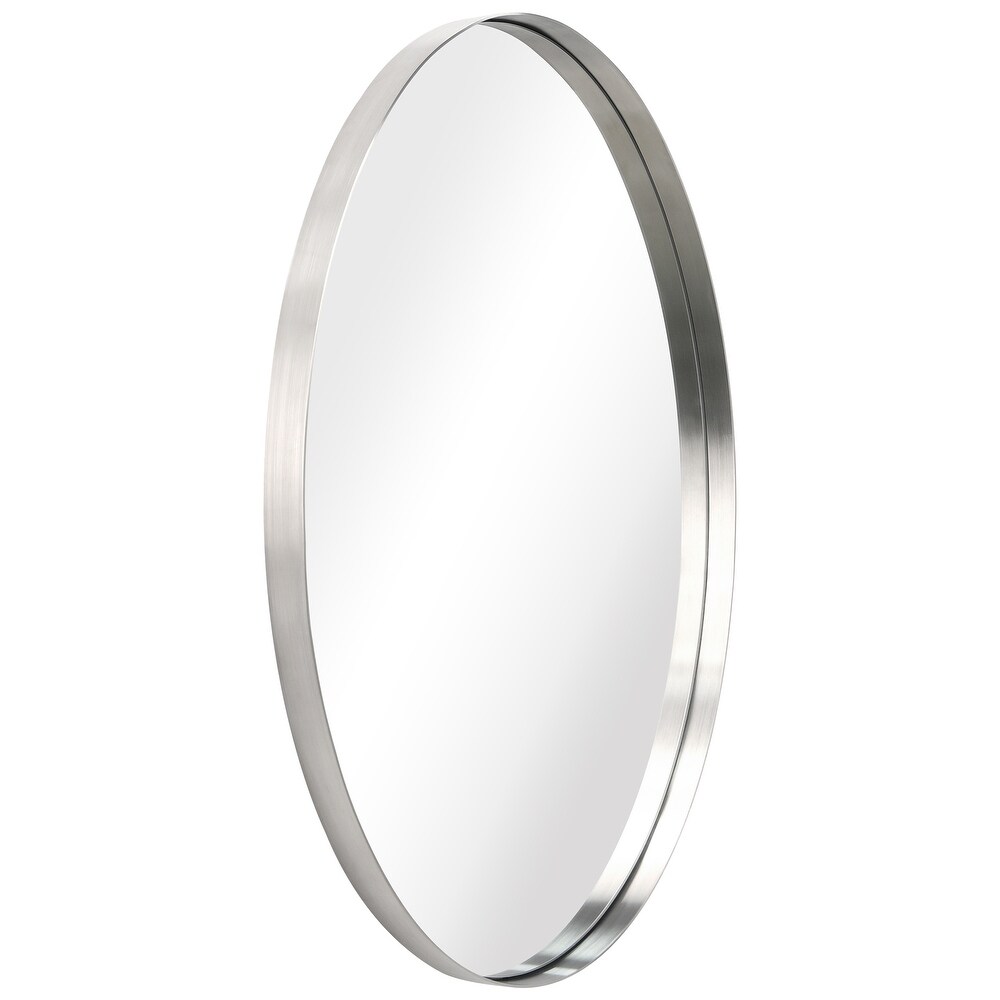 Ultra Stainless Steel Oval Wall Mirror  24\