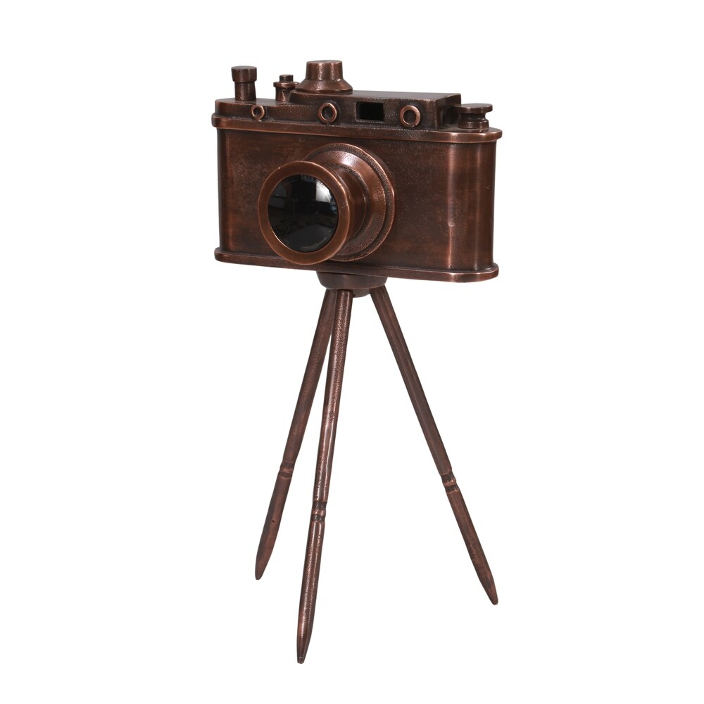 Aurelle Home Bronze Contemporary Camera Statue