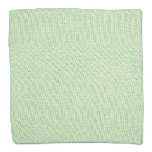 Rubbermaid Commercial Microfiber Cleaning Cloths， 16 x 16， Green， 24/Pack (1820582)