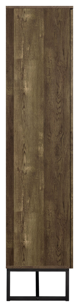 Carolyn 2 door Accent Cabinet Rustic Oak and Gunmetal Tall Accent Cabinet   Modern   Accent Chests And Cabinets   by Modon  Houzz