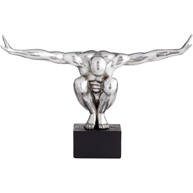 Wide Silver Sculpture