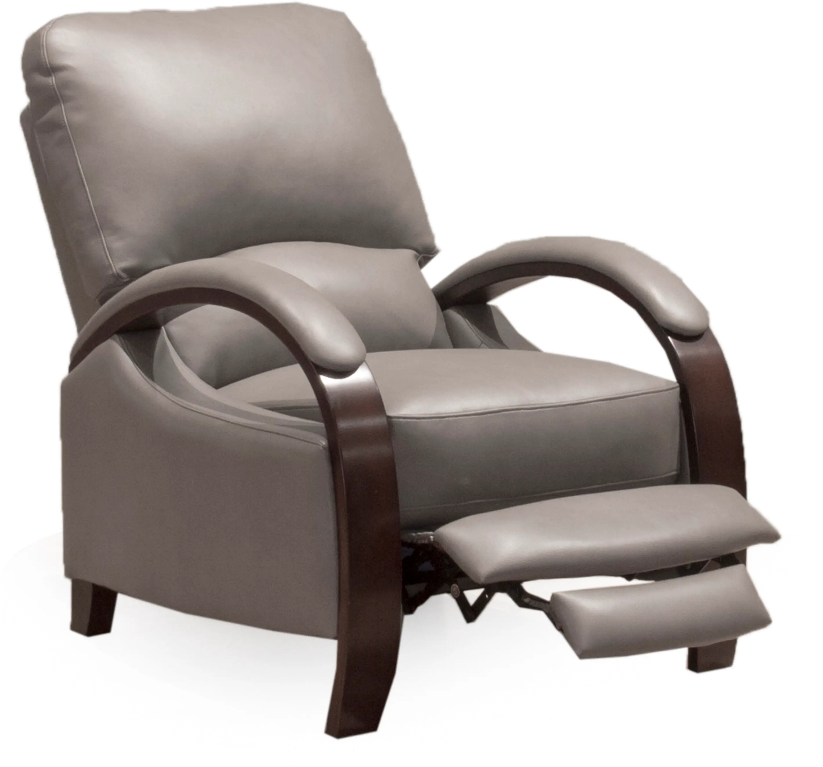 Larue Gray Push Back High Leg Recliner