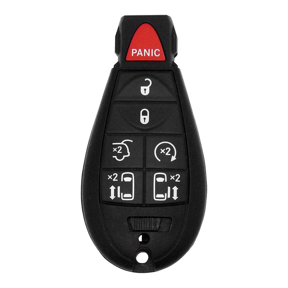 Car Keys Express Chrysler and Dodge Simple Key - 7 Button Fobik with Emergency Key Insert and Optional 5-Button Button Pad CDFO-E7RHZ0SK