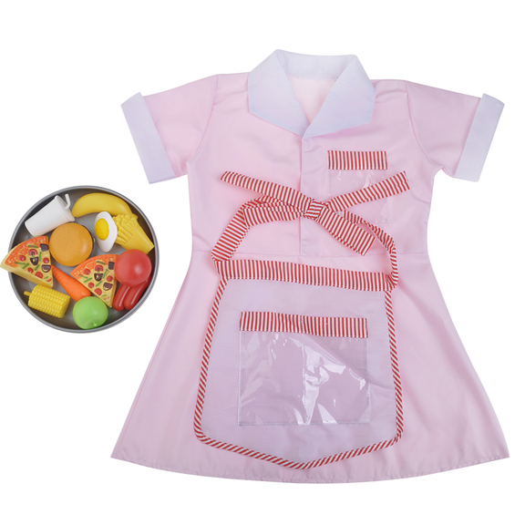 TOPTIE Waitress Role Play Costume Set for 3   6 Ye...