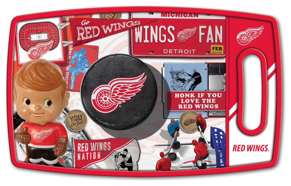 Detroit Redwings Retro Series Cutting Board   Traditional   Cutting Boards   by StadiumView Products  Houzz