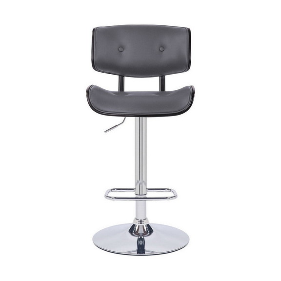 Benjara BM270412 Bar Stool with Leatherette Button...