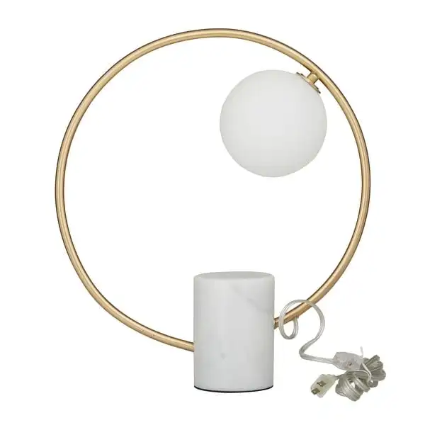 Marble Contemporary Accent Lamp - 15 x 5 x 18