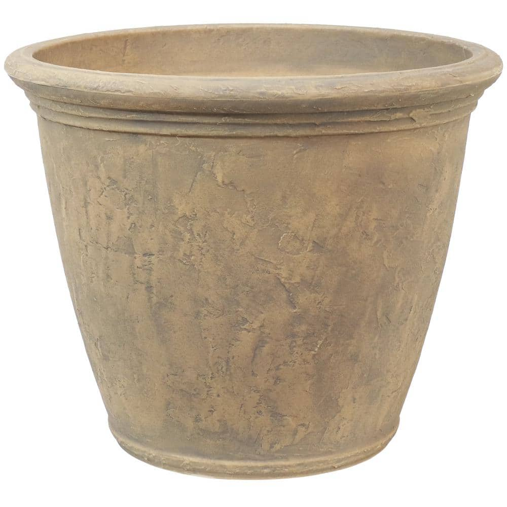 Sunnydaze 24 in. Beige Anjelica Poly Single Flower Pot Planter DG-851