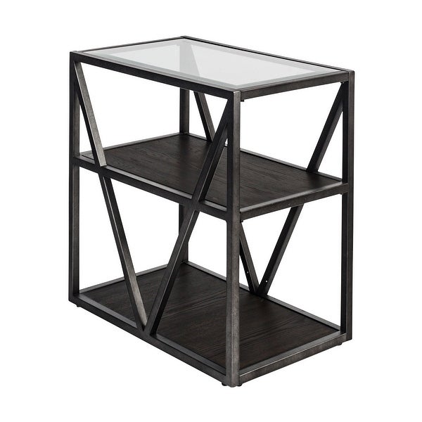 Arista Cobblestone Brown with Grey Dusty Wax Hang-up Chair Side Table