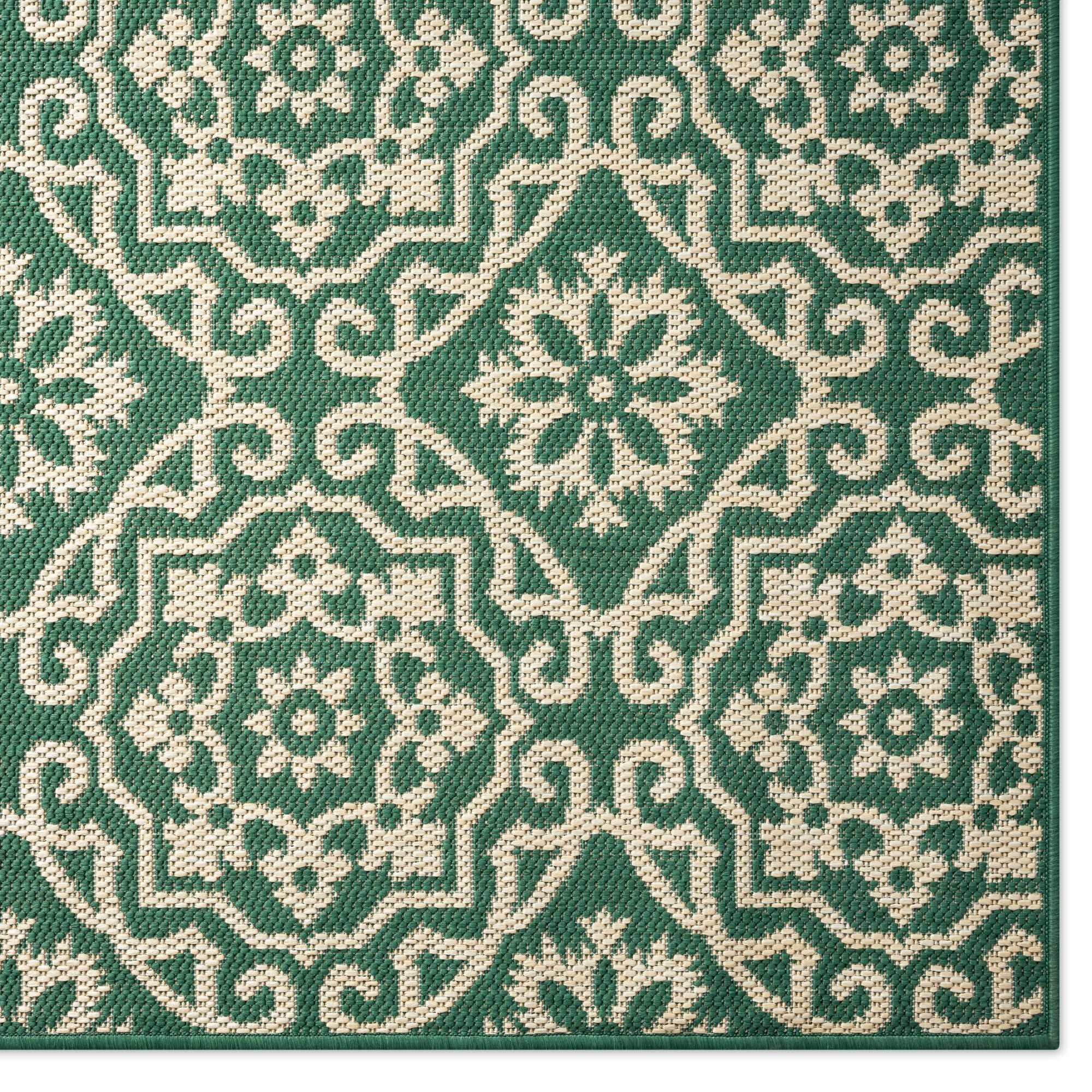 Nicole Miller New York Patio Country Danica Indoor/Outdoor Area Rug, Green/Beige, 7'9"x10'2"