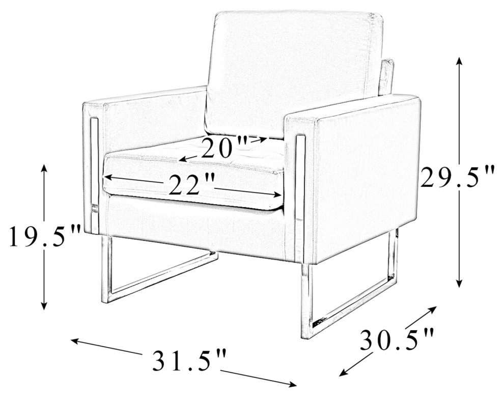 Contemporary Style Club Chair  Set of 2   Contemporary   Armchairs And Accent Chairs   by Karat Home  Houzz