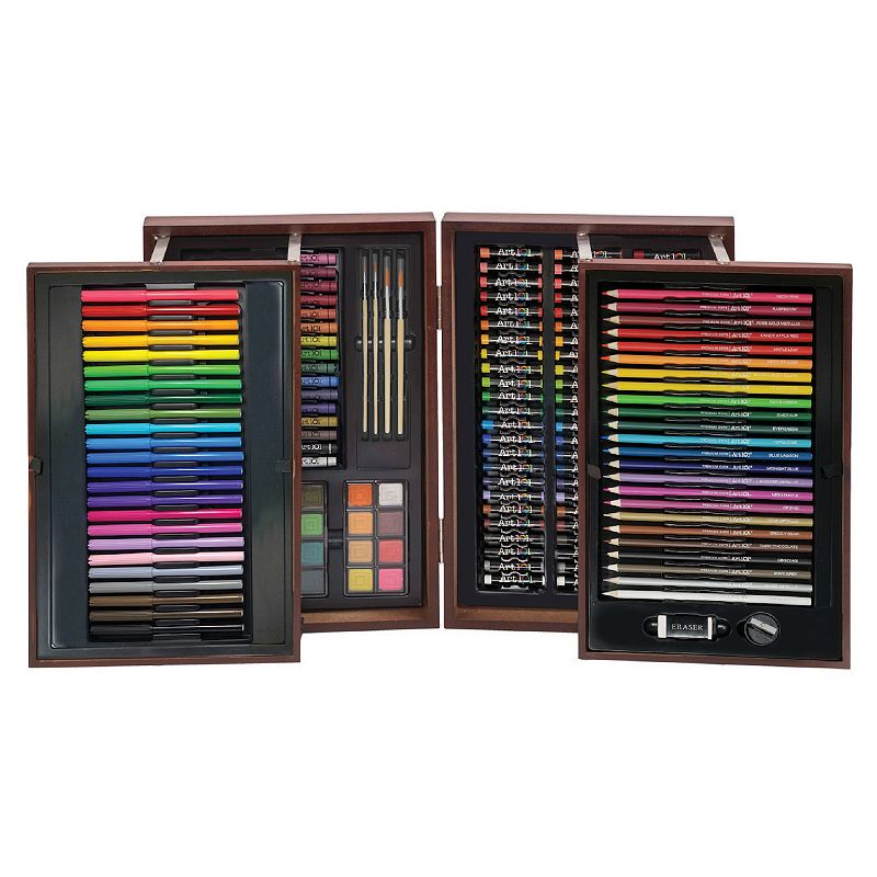 Art 101 170-Piece Deluxe Multimedia Art Set in Expandable Wood Art Case