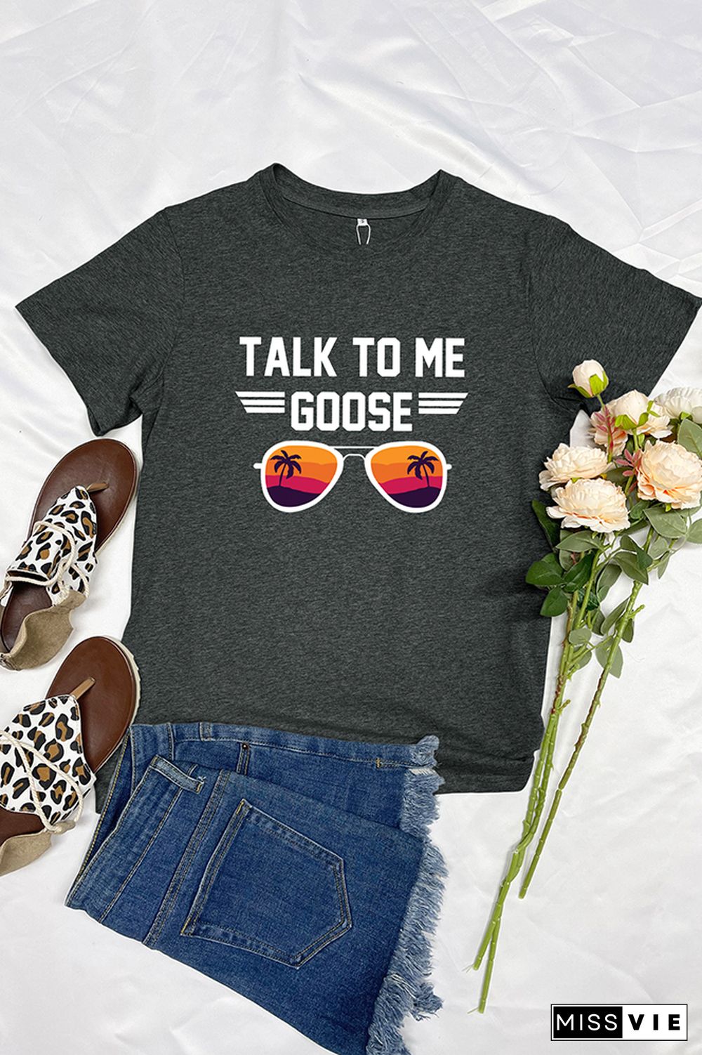 Talk to Me Goose Short Sleeve Graphic Tee Wholesale