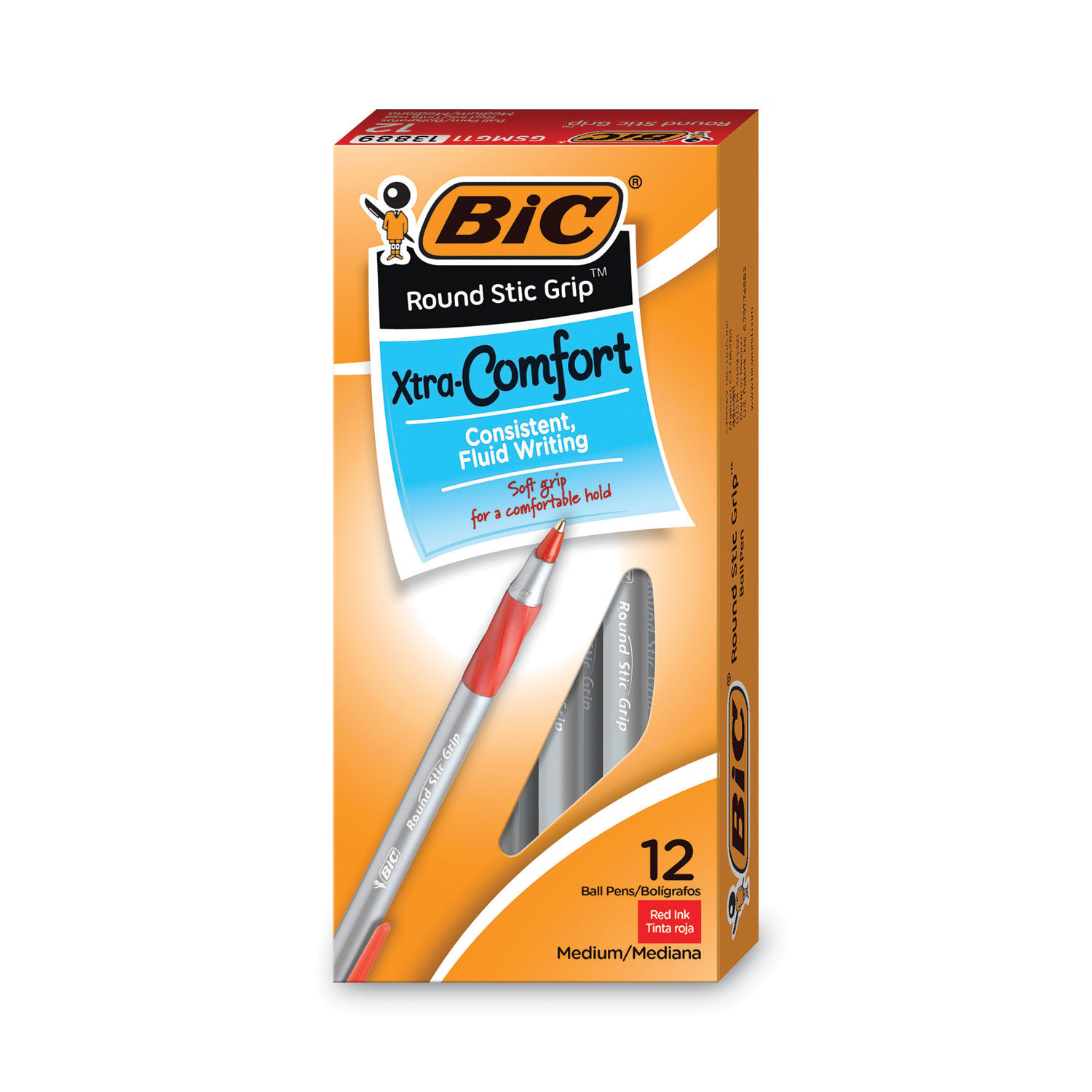 Round Stic Grip Xtra Comfort Ballpoint Pen by BICandreg; BICGSFG11RD