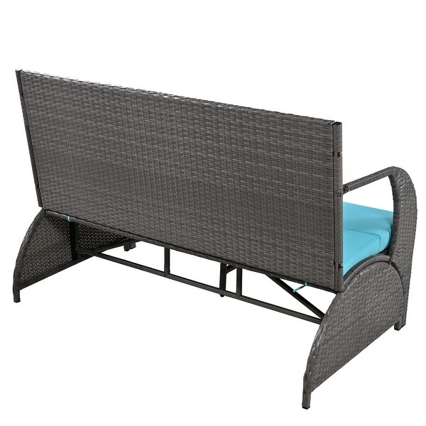 Roomfitters Versatile Outdoor Loveseat Converts to Four Seats and a Table，Durable Design，Ideal for Gardens，Lawns，Patio