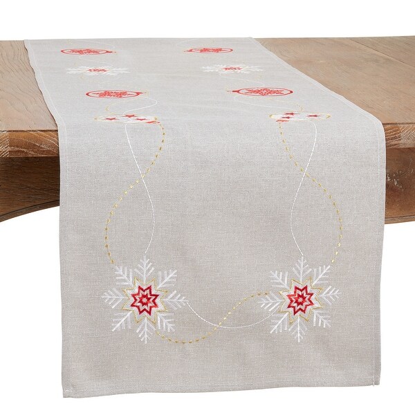 Table Runner With Embroidered Ornaments