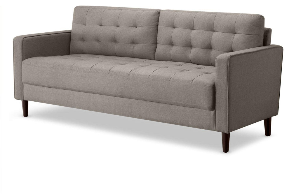 Sofa Couch / Grid Tufted Cushions   Midcentury   Sofas   by Imtinanz  LLC  Houzz