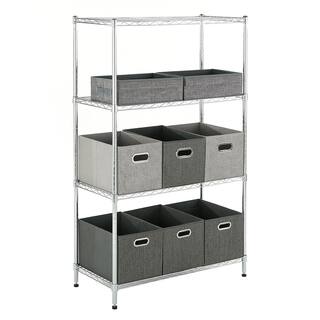 MZG Chrome 4-Tier Steel Shelving (15.7 in. x 33.5 in. x 54.4 in.) 4085138OFH401SG