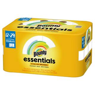 Bounty Essentials Select a Size White Double Plus Paper Towel Roll (12-Count) 003700074652