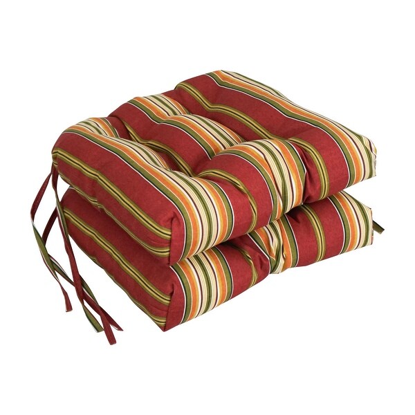 16-inch Square Tufted Indoor/Outdoor Chair Cushions (Set of 2) - 16