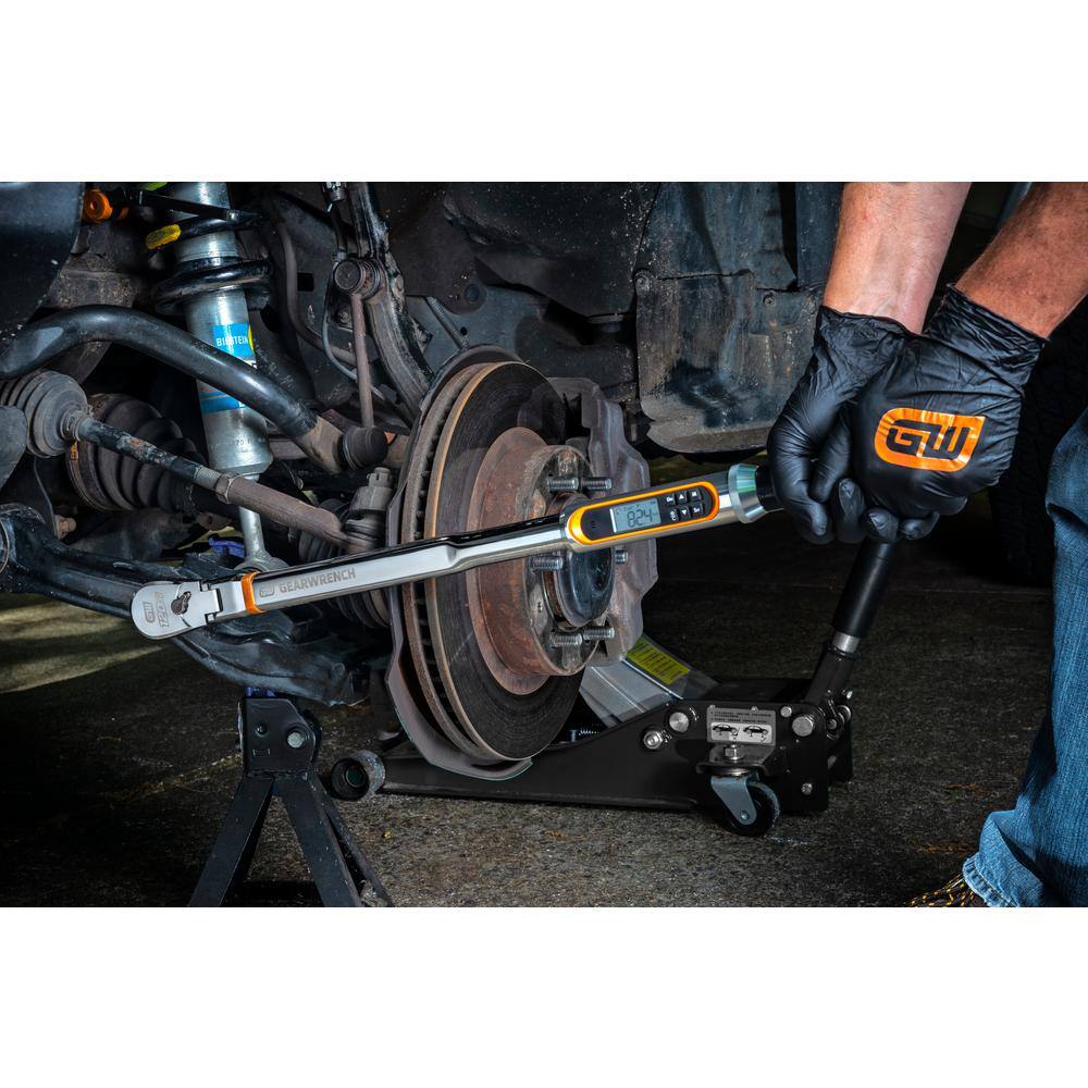 GEARWRENCH 12 in. Drive 120XP 50-250 ft.lbs. Flex-Head Electronic Torque Wrench with Angle 85196