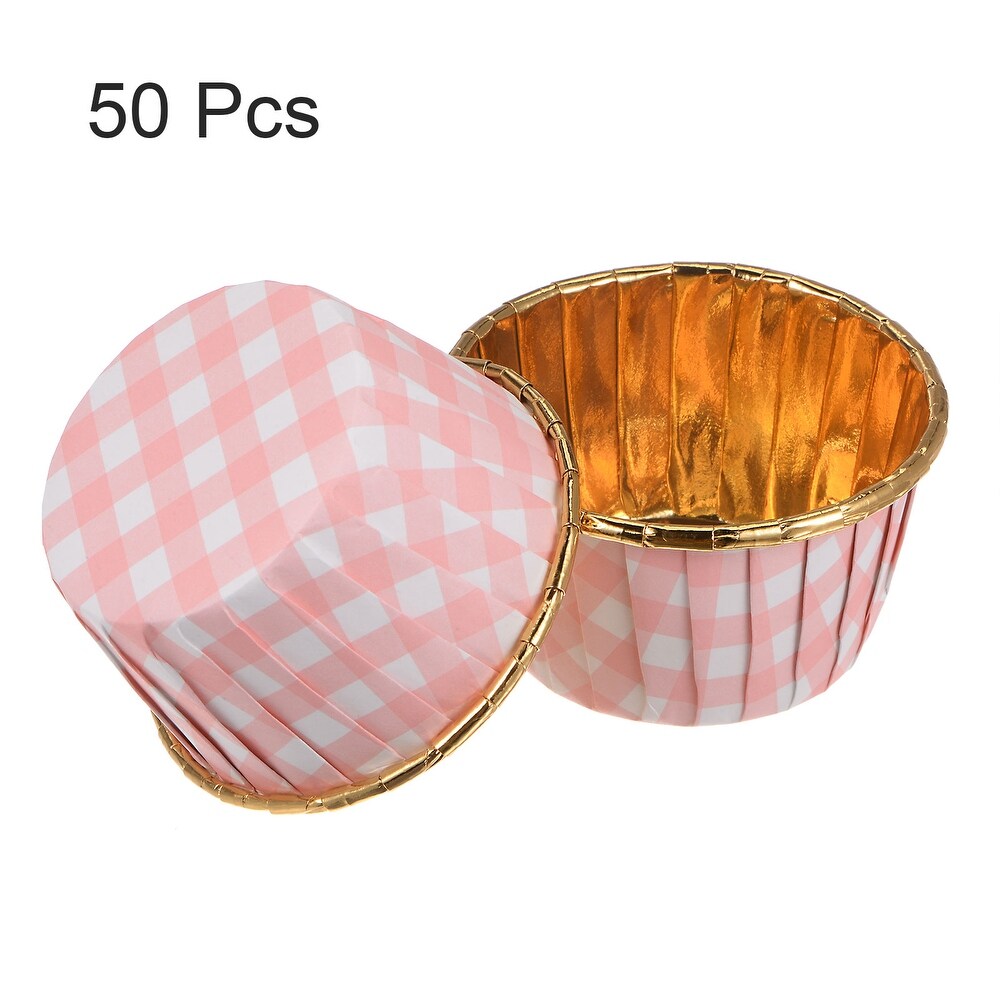 Plaid Cupcake Cups  50pcs Aluminum Foil Standard Cupcake Liners