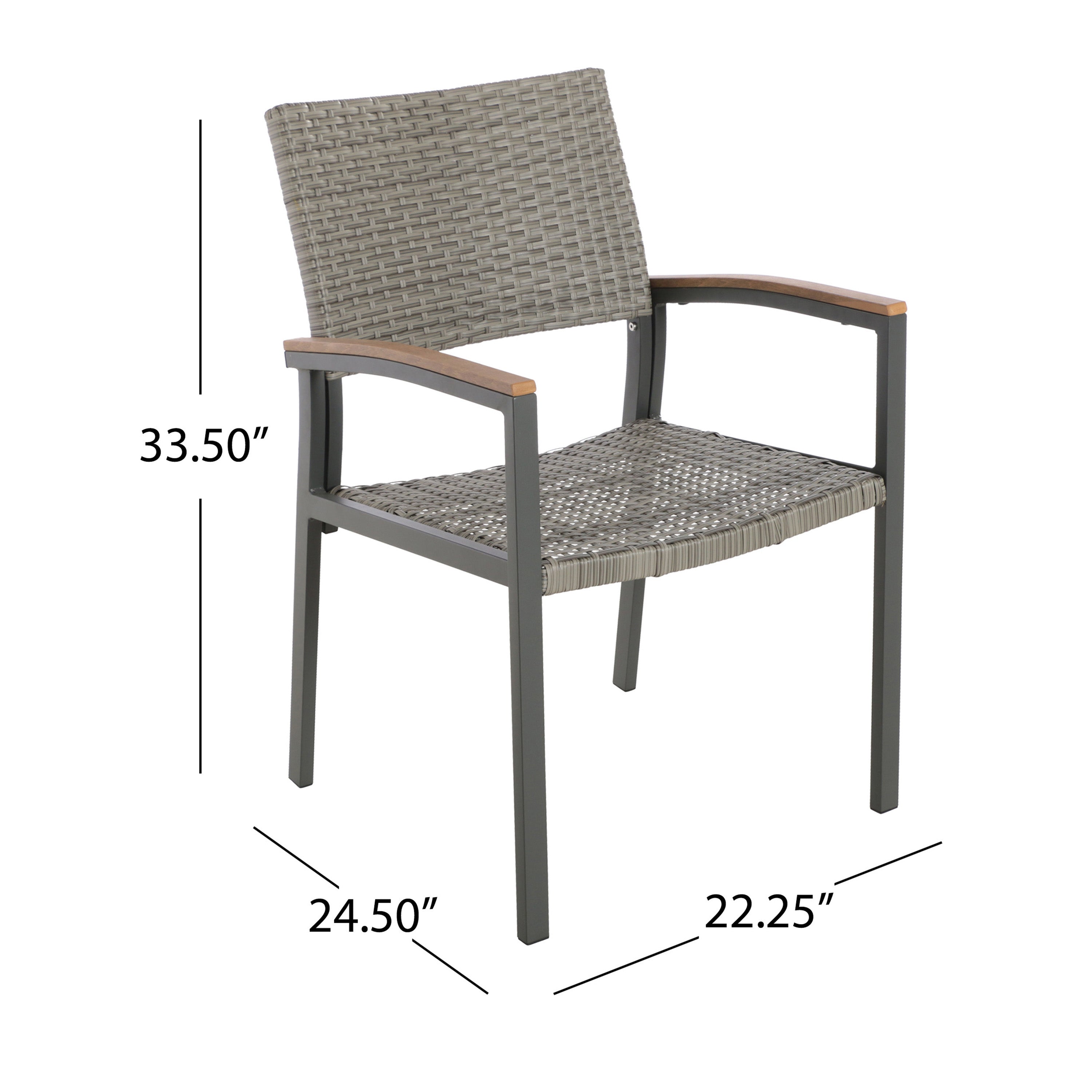 Simon Outdoor 7 Piece Aluminum and Mesh Dining Set with Wood Top