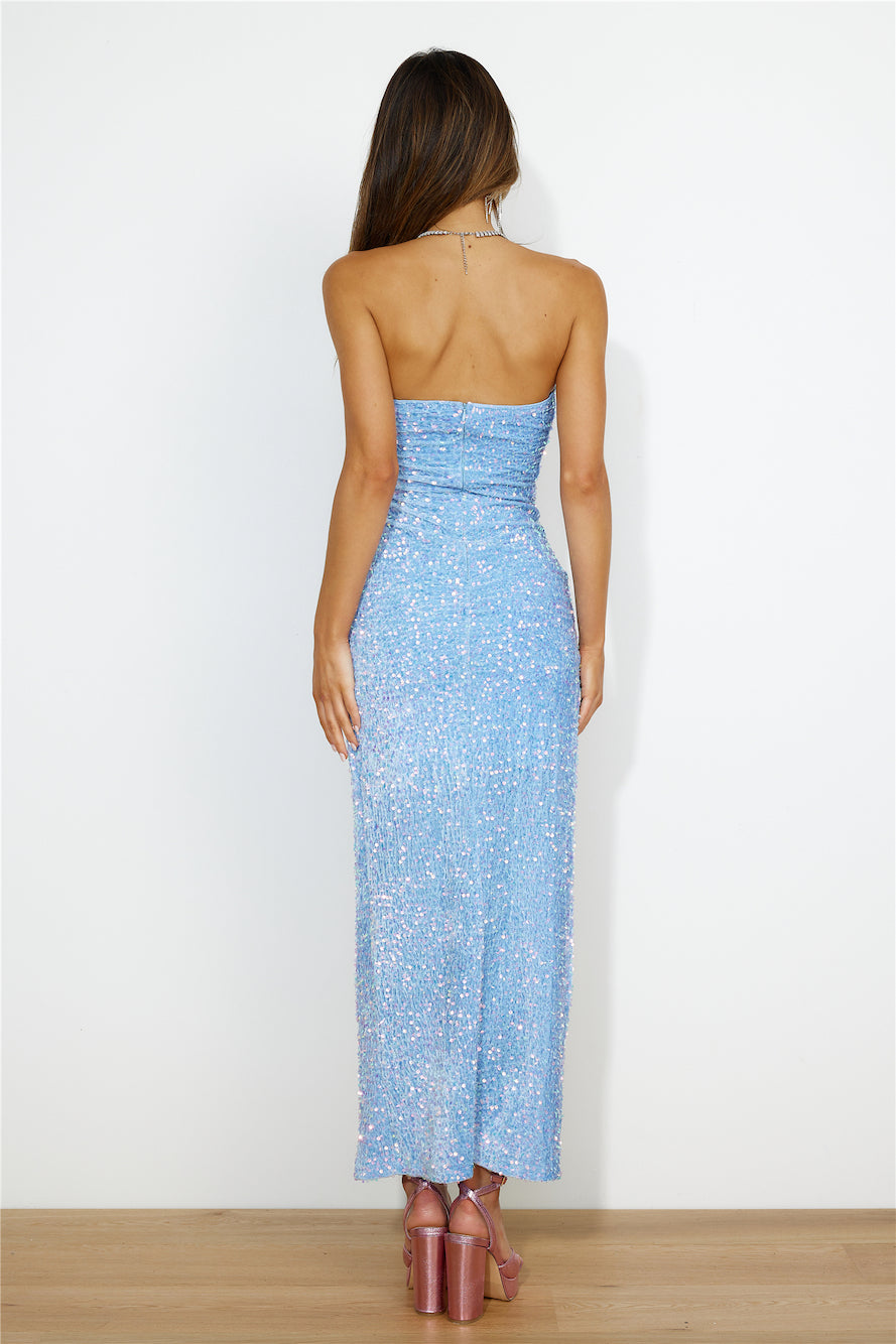 Sparkle From Far Maxi Dress Blue