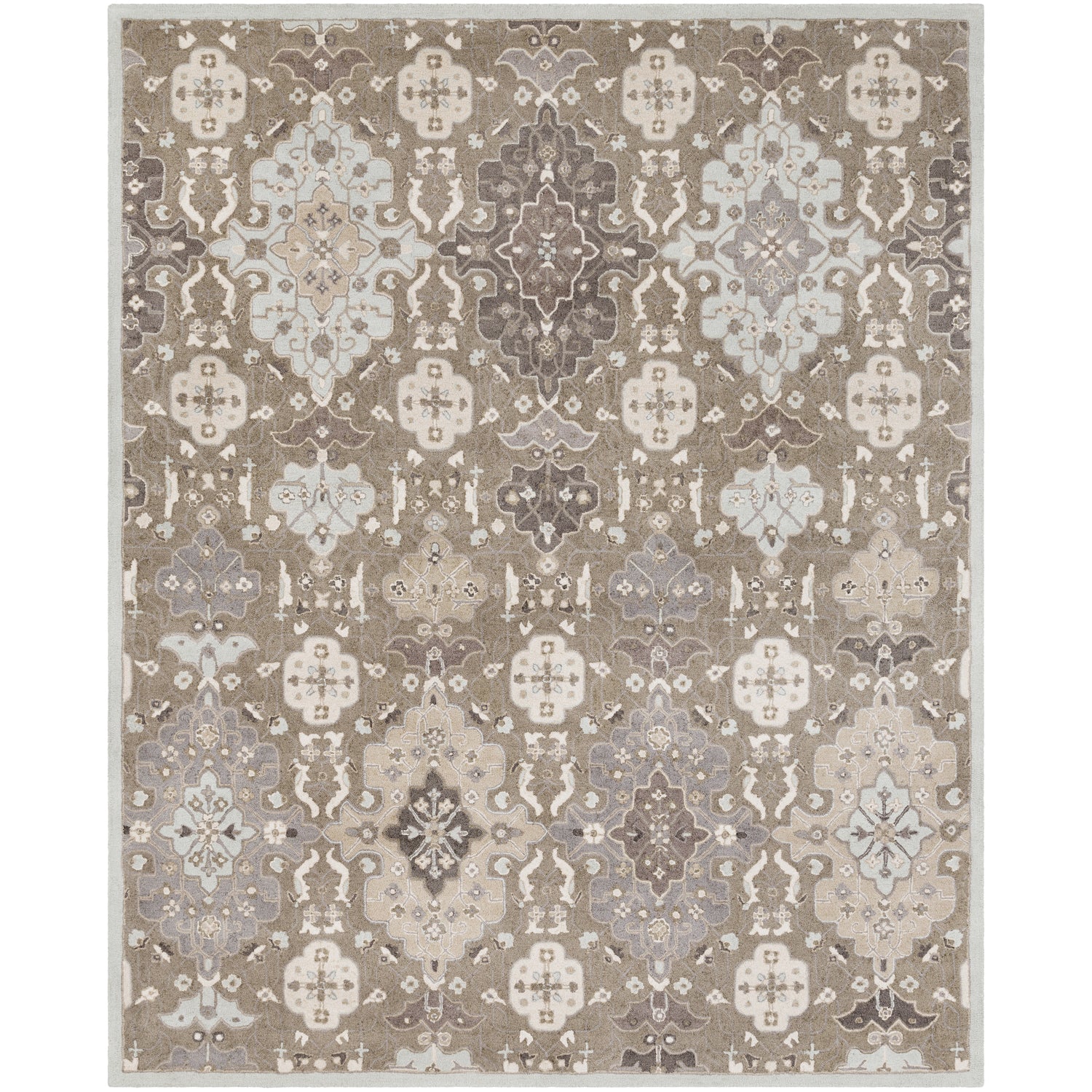 Castille Rug in Taupe & Ice Blue