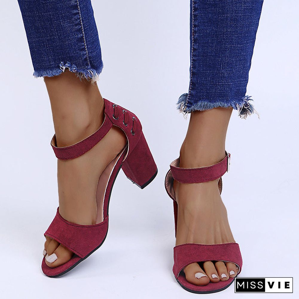 Women's Chunky Heel Casual High Heel Sandals