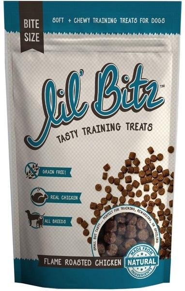 Lil' Bitz Flame Roasted Chicken Grain-Free Training Dog Treats