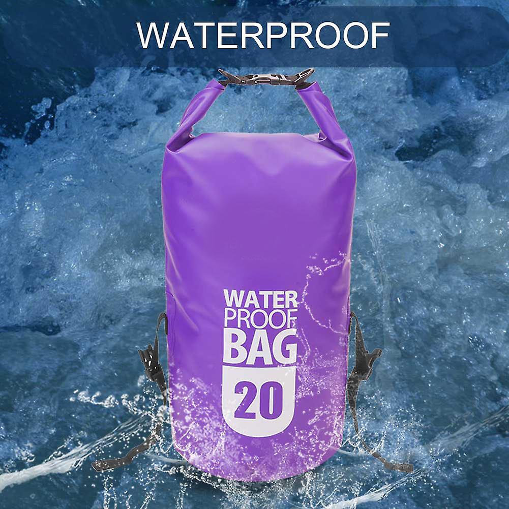 Naturehike Waterproof 20l Dry Backpack Bag Sack For Outdoor Kayaking Rafting Camping(purple)