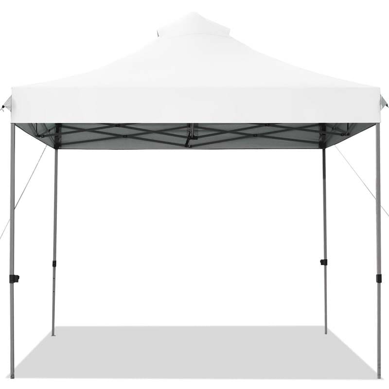 10 x 10 FT Pop Up Canopy Tent Portable Folding Event Party Tent Adjustable with Roller Bag