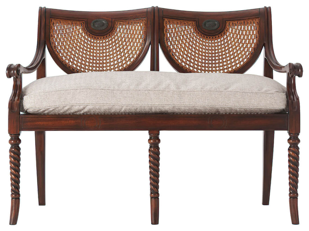 Regency Double Chairback Settee   Tropical   Loveseats   by English Georgian America  Houzz