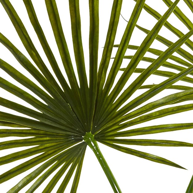 X 40 Artificial Fan Palm Arrangement In Glass Vase - Nearly Natural