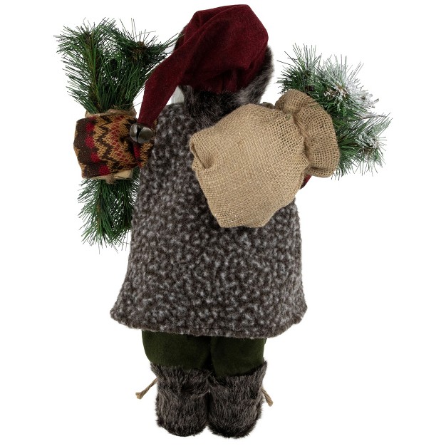 Country Rustic Santa Claus With Present Christmas Figure