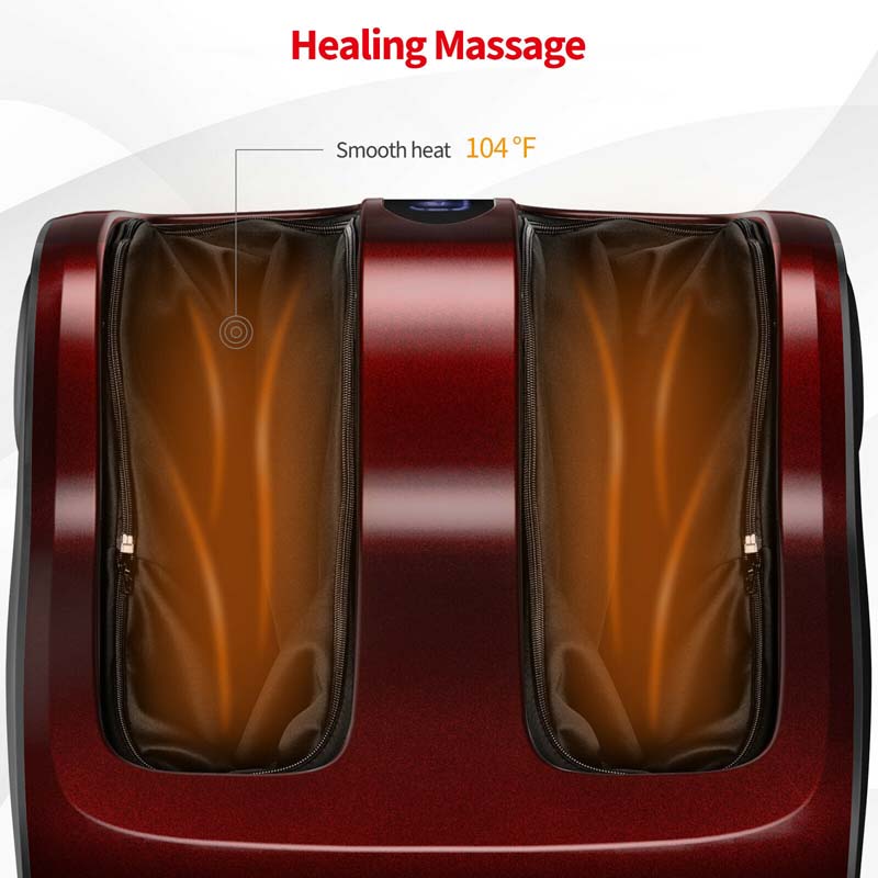 Foot & Calf Massager with Heat & Remote, Shiatsu Kneading Electric Massage Machine with Adjustable Tilt Base, Timer, LCD Screen